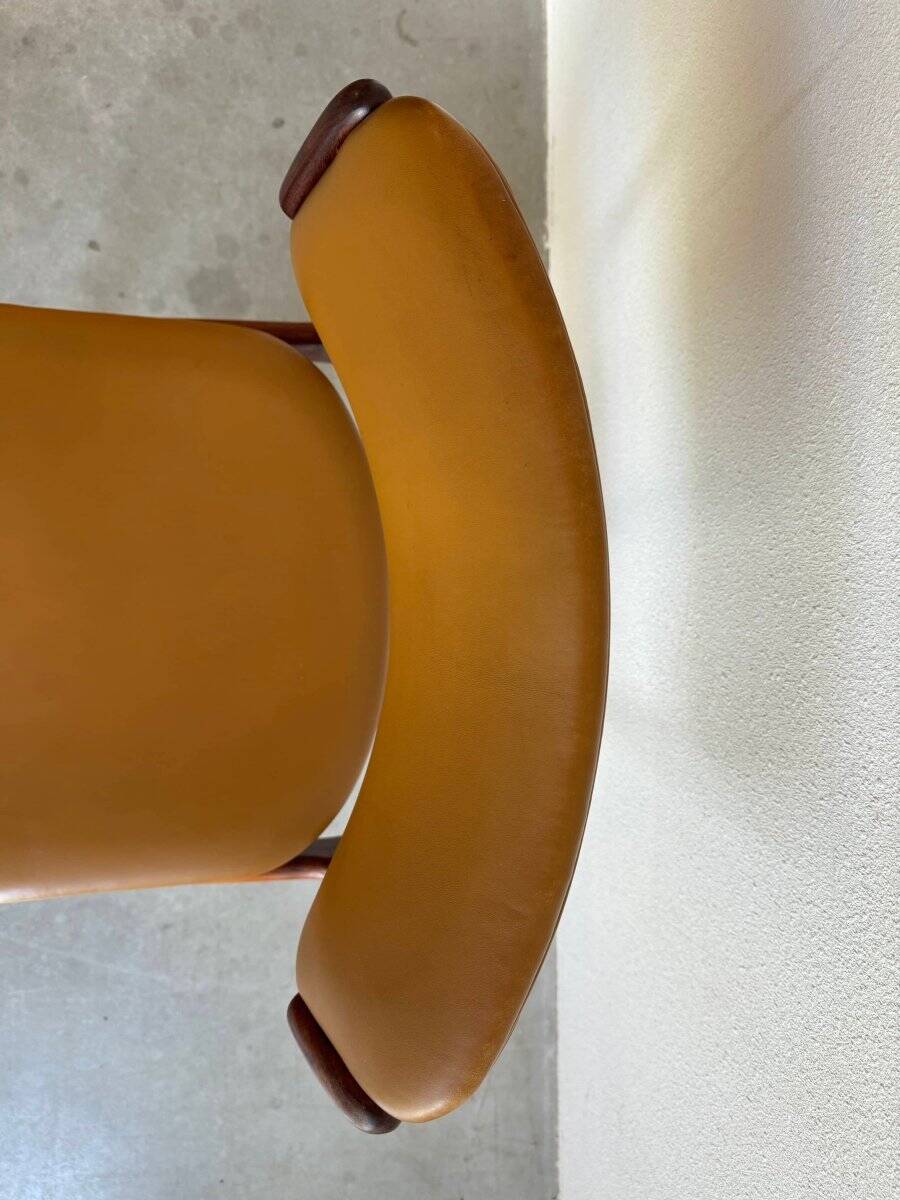 Ensemble de chaises vintage en skaï et palissandre