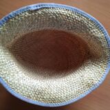 Chapeau en paille style canotier femme