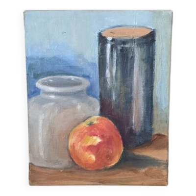 Tableau contemporain acrylique sur toile nature morte décoration campagne