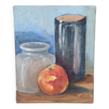 Tableau contemporain acrylique sur toile nature morte décoration campagne