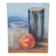 Contemporary acrylic painting on canvas still life countryside decoration
