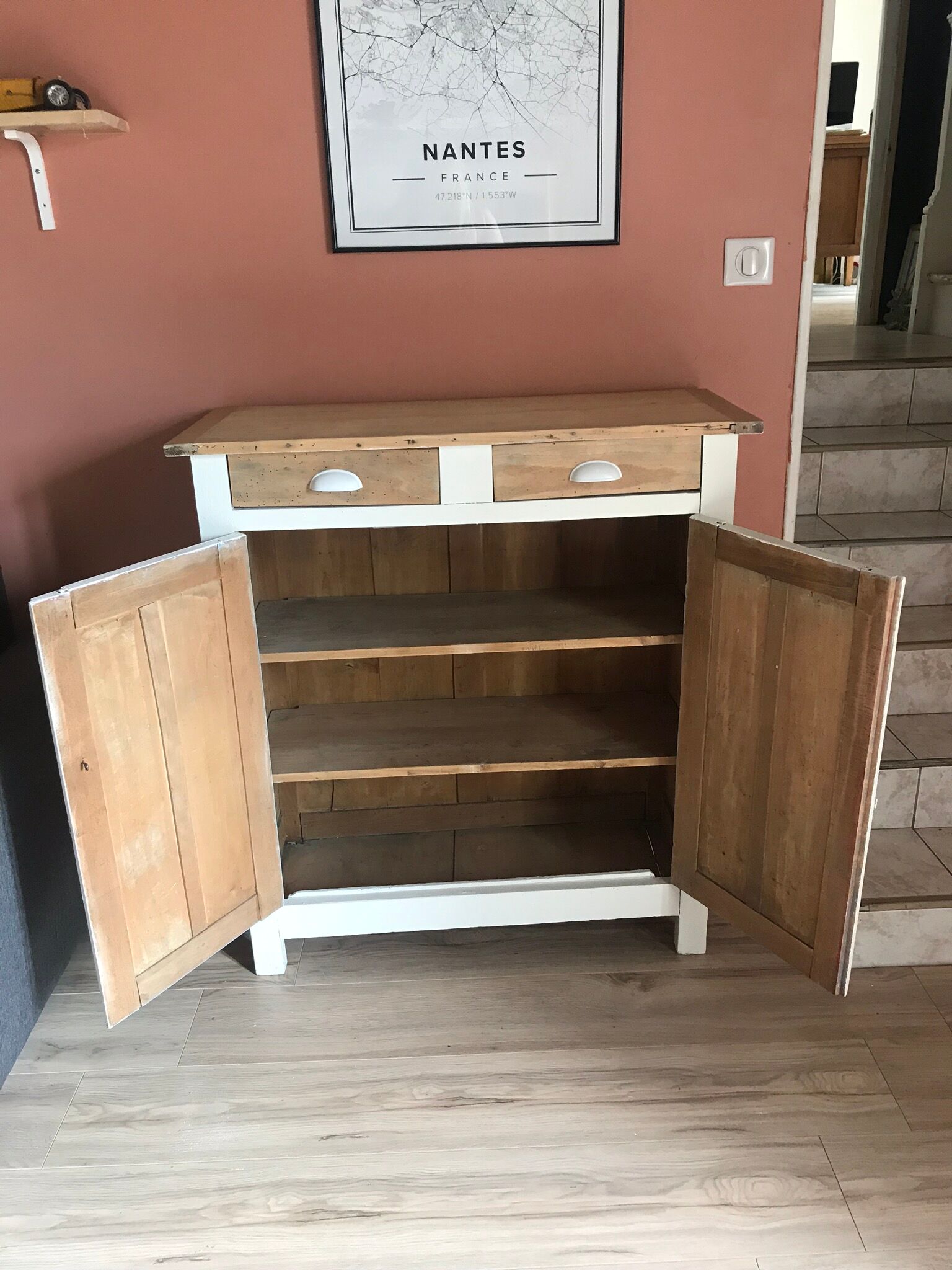 Parisian Buffet White and Wood