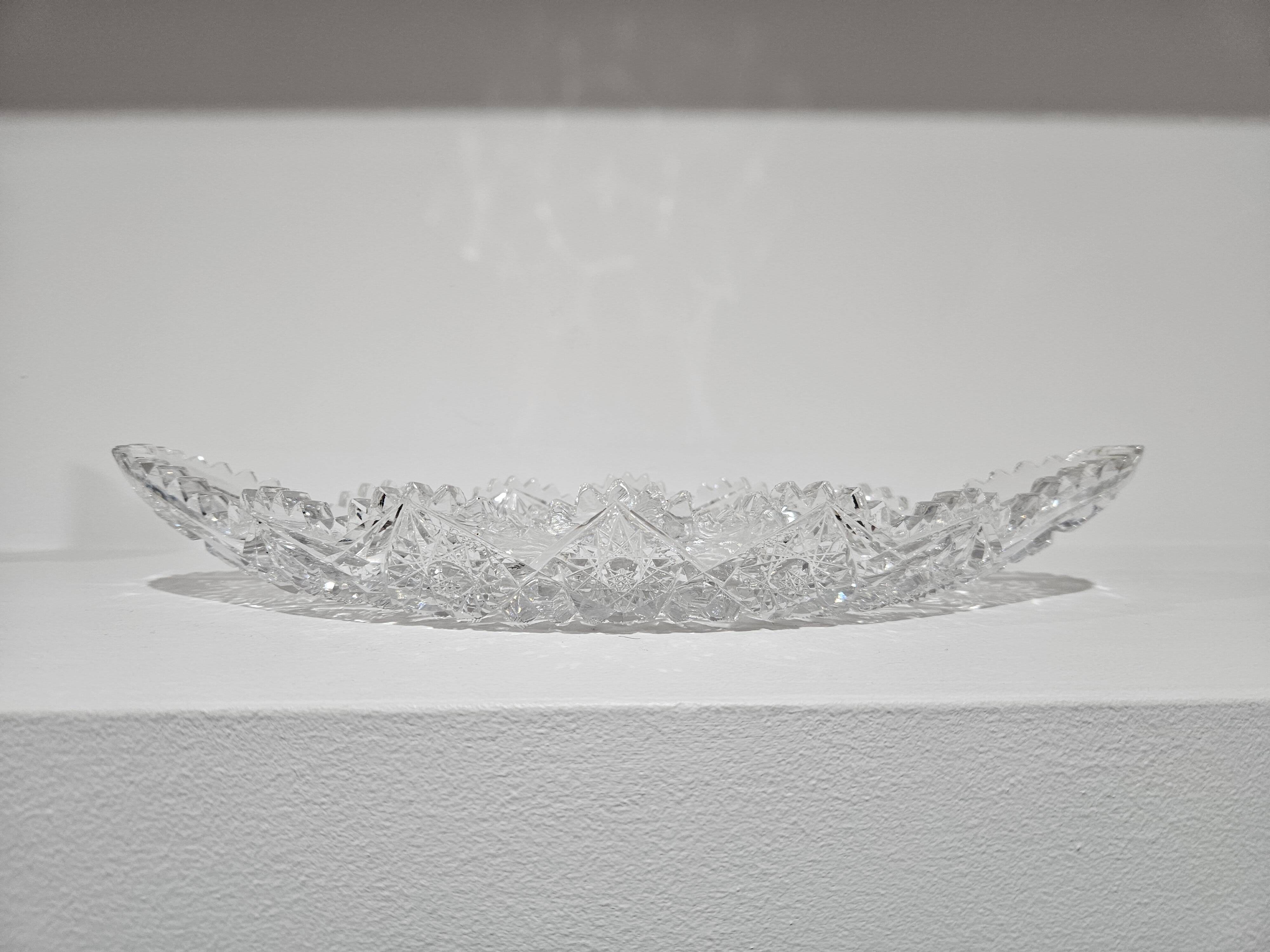 Starry Pattern Crystal Bowl, American, American Brilliant Cut Glass, 1920s.
