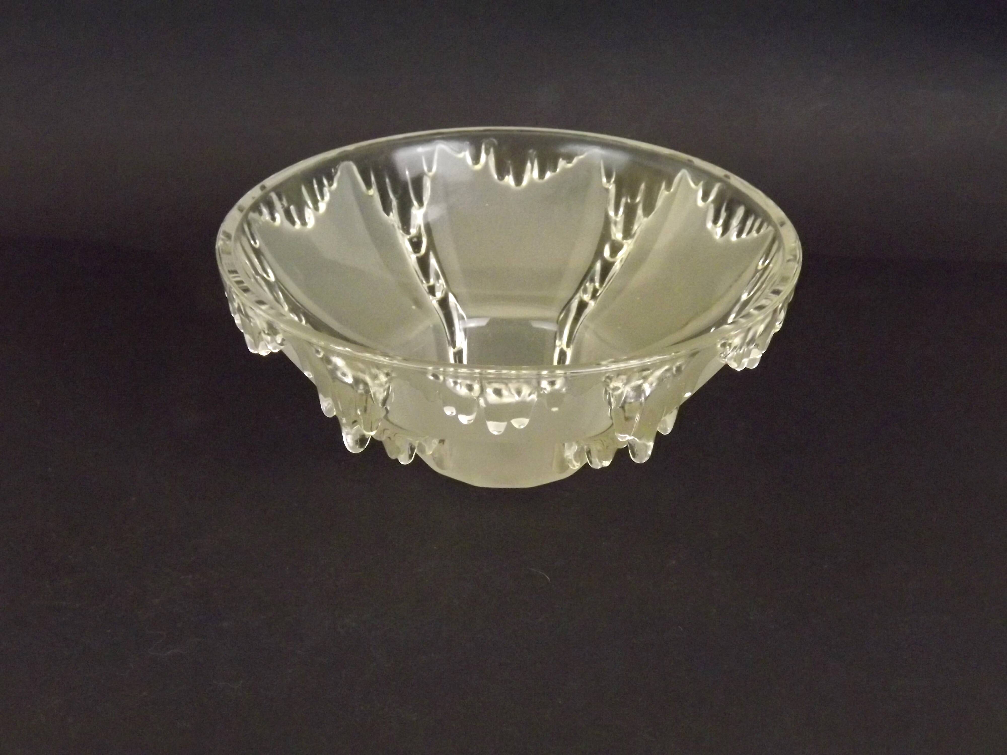 Signed ezan france frosted glass icicle shades set of 3 – art deco lighting