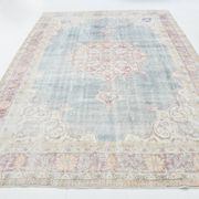 8x11 Light Navy Blue Classic Turkish Vintage Rug, 239x333Cm