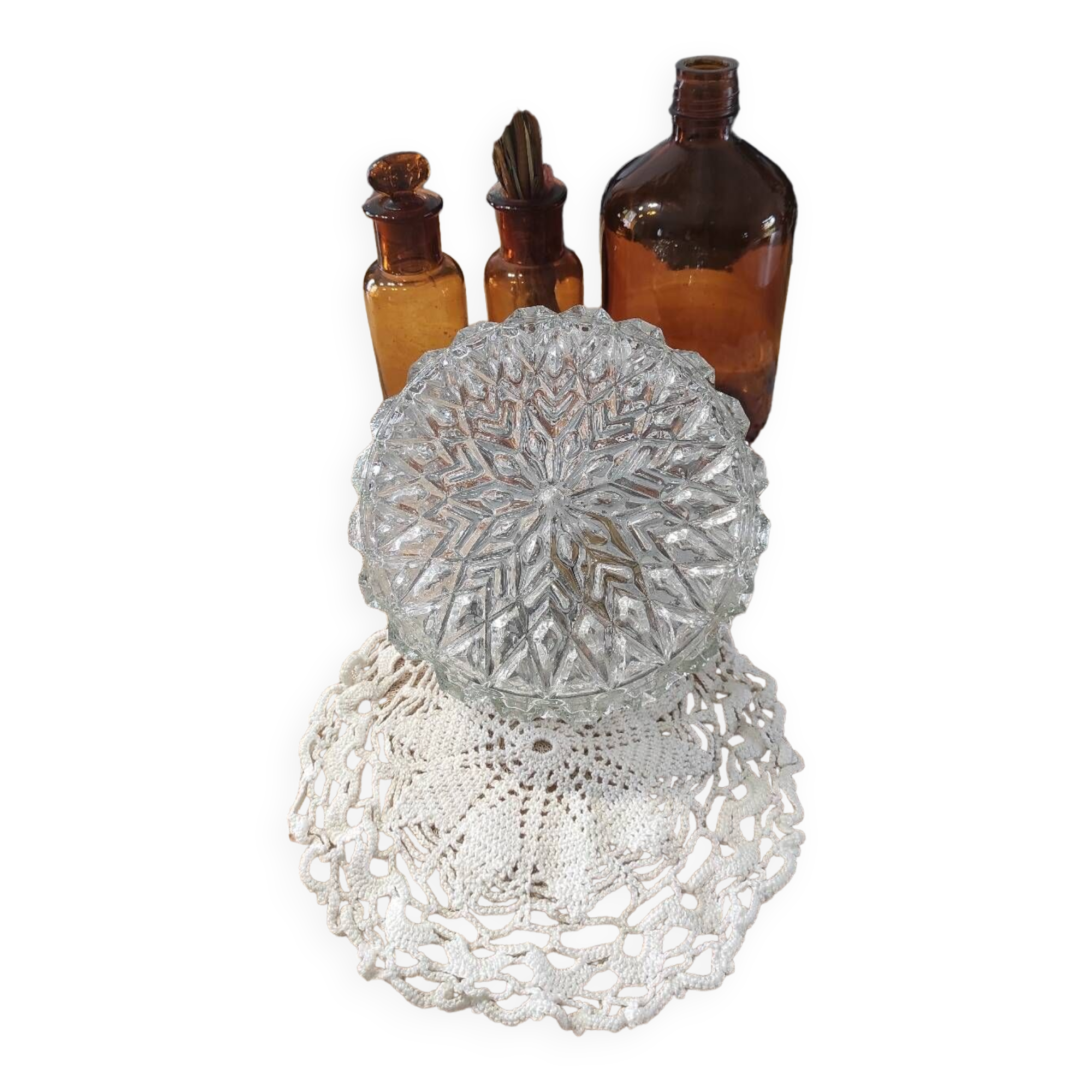 Wall light, ceiling light vintage glass
