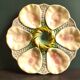 Rare antique French Oyster Plate in Majolica, faïence rustic Provençal