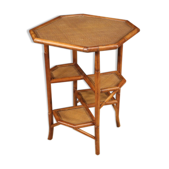 Spanish design side table in bamboo wood