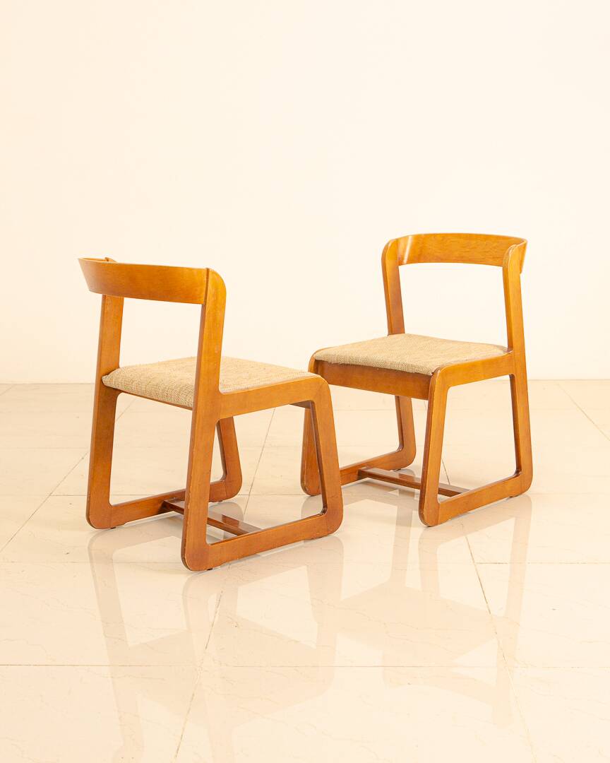 Set of 4 chairs by Mario Sabot 70's