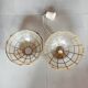 Suspension boule nacre et laiton 70s