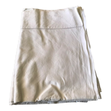 Drap ancien en lin. bordures à bribes brodées