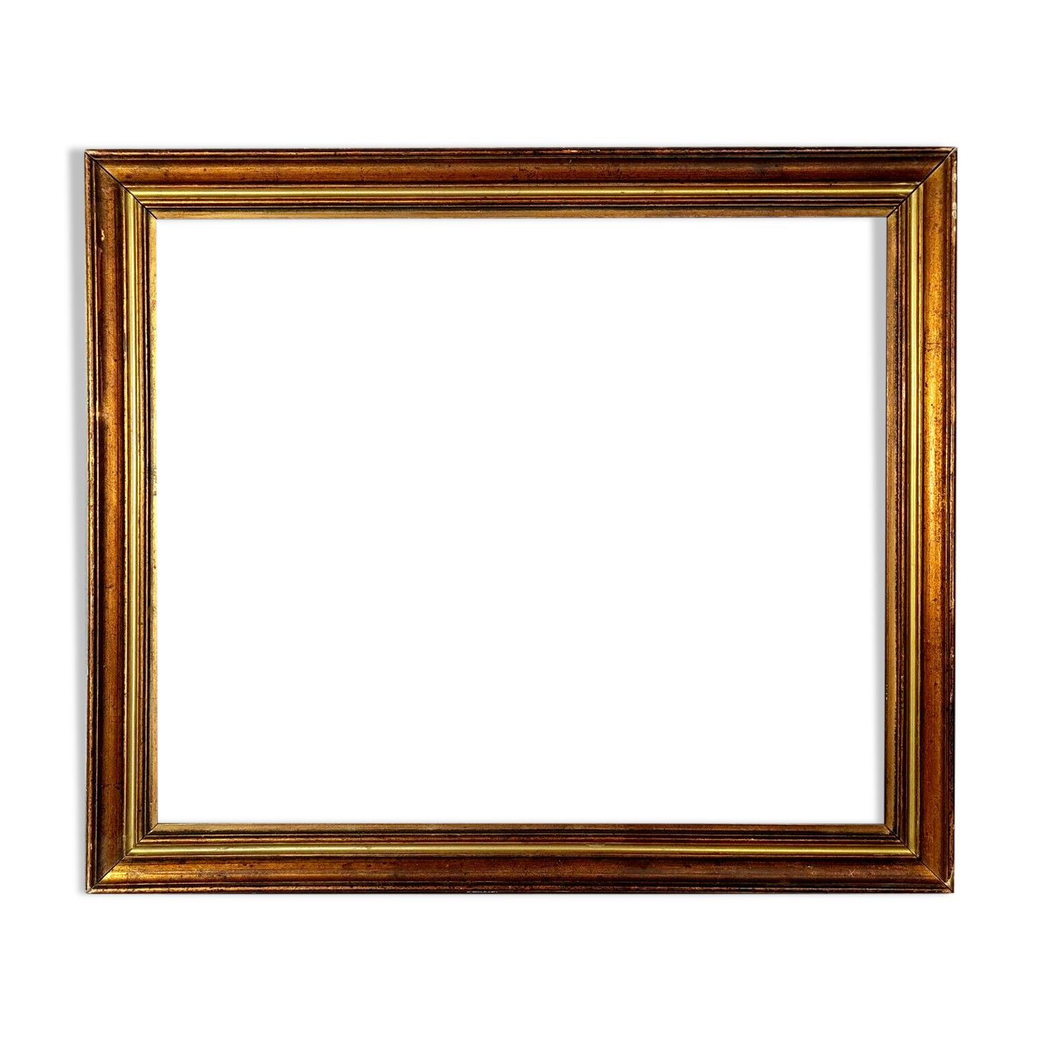 Old frame hollow edges gilded wood gold leaf 53x45 foliage 46x38 cm SB