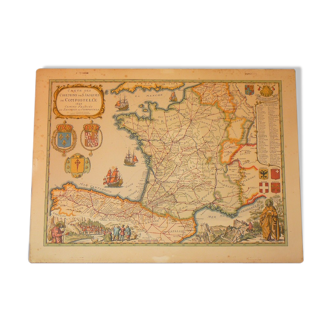 Carte des chemins de St Jacques de Compostelle Daniel Derveaux