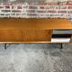 Scandinavian style enfilade in solid teak and pencil feet