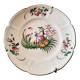 Antique ceramic or earthenware plate from the 19th century, Chinese style decoration