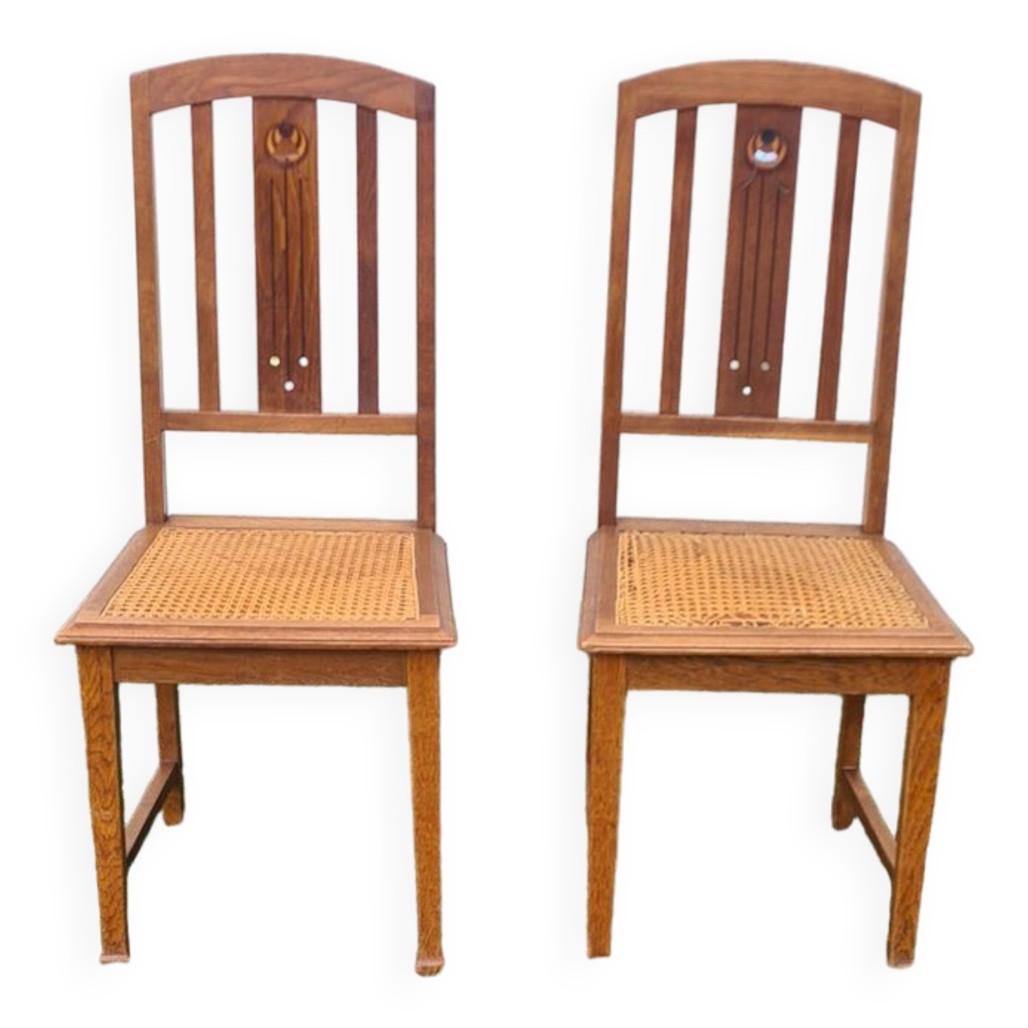 Pair of art and kraft chairs