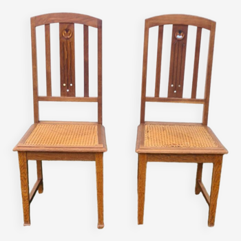 Pair of art and kraft chairs