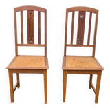 Pair of art and kraft chairs