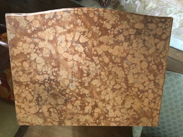 Antique bedside table with marble