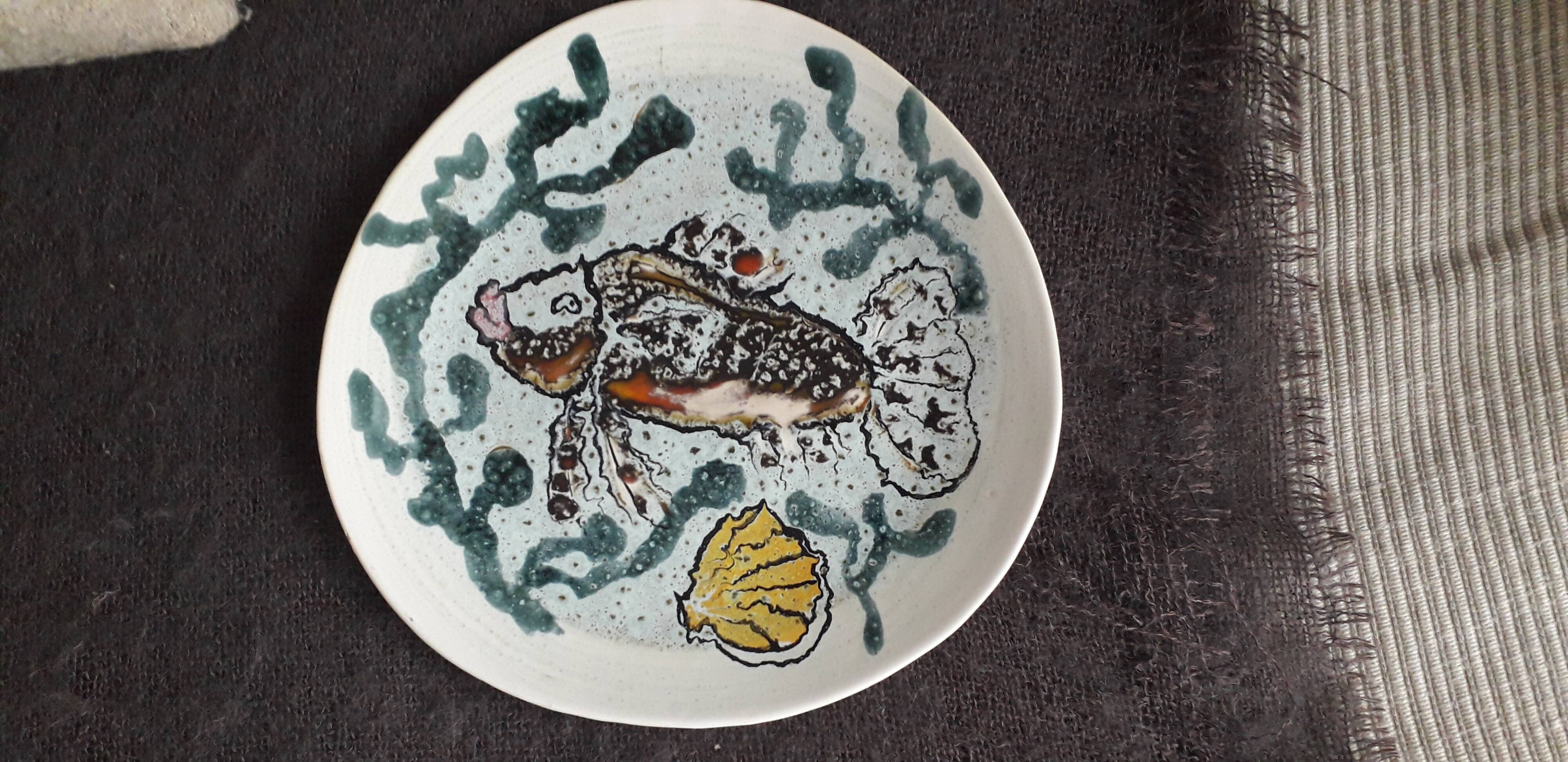 Vintage ceramic plate from Paimpol