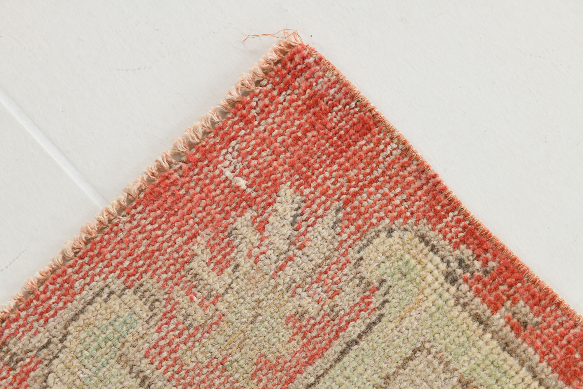 Tapis vintage oriental rouge pêche 6x9, 184x286cm