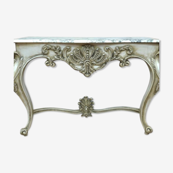 Console Style Louis XV Patine and marble original 1970.