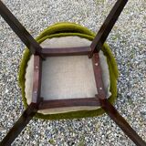 Green faux fur chair