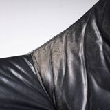 Stunning lounge chair The Rock in black leather by Gerard Van Den Berg - Montis