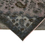 Hand-Knotted Carved Oriental 1970s 176 cm x 298 cm Grey Carpet