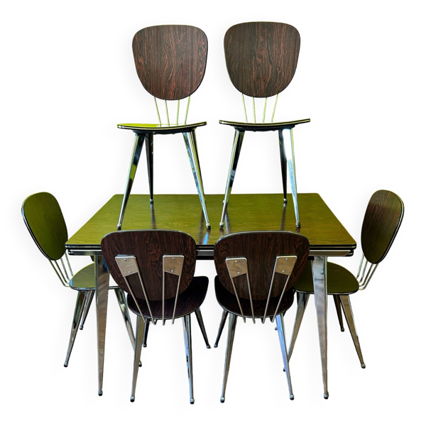Table chaises formica design italien années 60