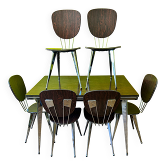 Formica table chairs Italian design 60s