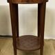 Pedestal table / Round seat in wood marquetry