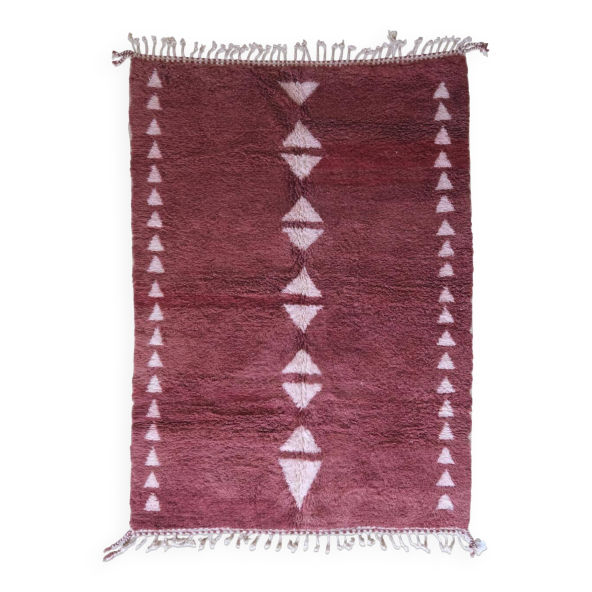 Raspberry Pink Berber Rug - 278 x 196 cm