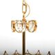 Gilded Brass and Crystal Chandelier by Palwa 1970s