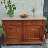 Art Deco oak and marble sideboard