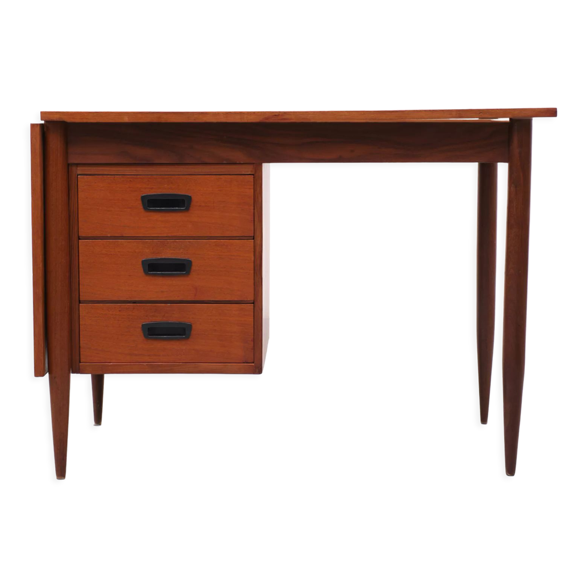 Danish teak drop leaf writing desk by arne vodder, 1960s