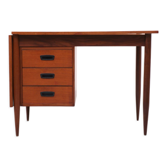 Danish teak drop leaf writing desk by arne vodder, 1960s