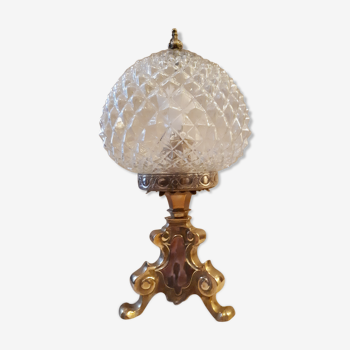 Pineapple lamp glass and bronze