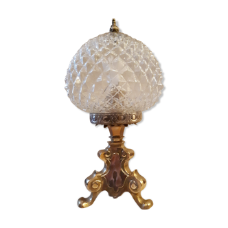 Pineapple lamp glass and bronze