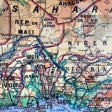 School map West & Equatorial Africa map 1950s