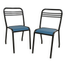 Paire de chaises Jean Pauchard Tolix 1960 restaurées