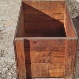 Old open bass drum made of vintage industrial fir wood