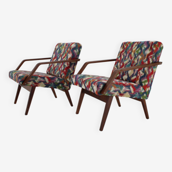 Paire de fauteuils restaurés des années 1960, Tchécoslovaquie