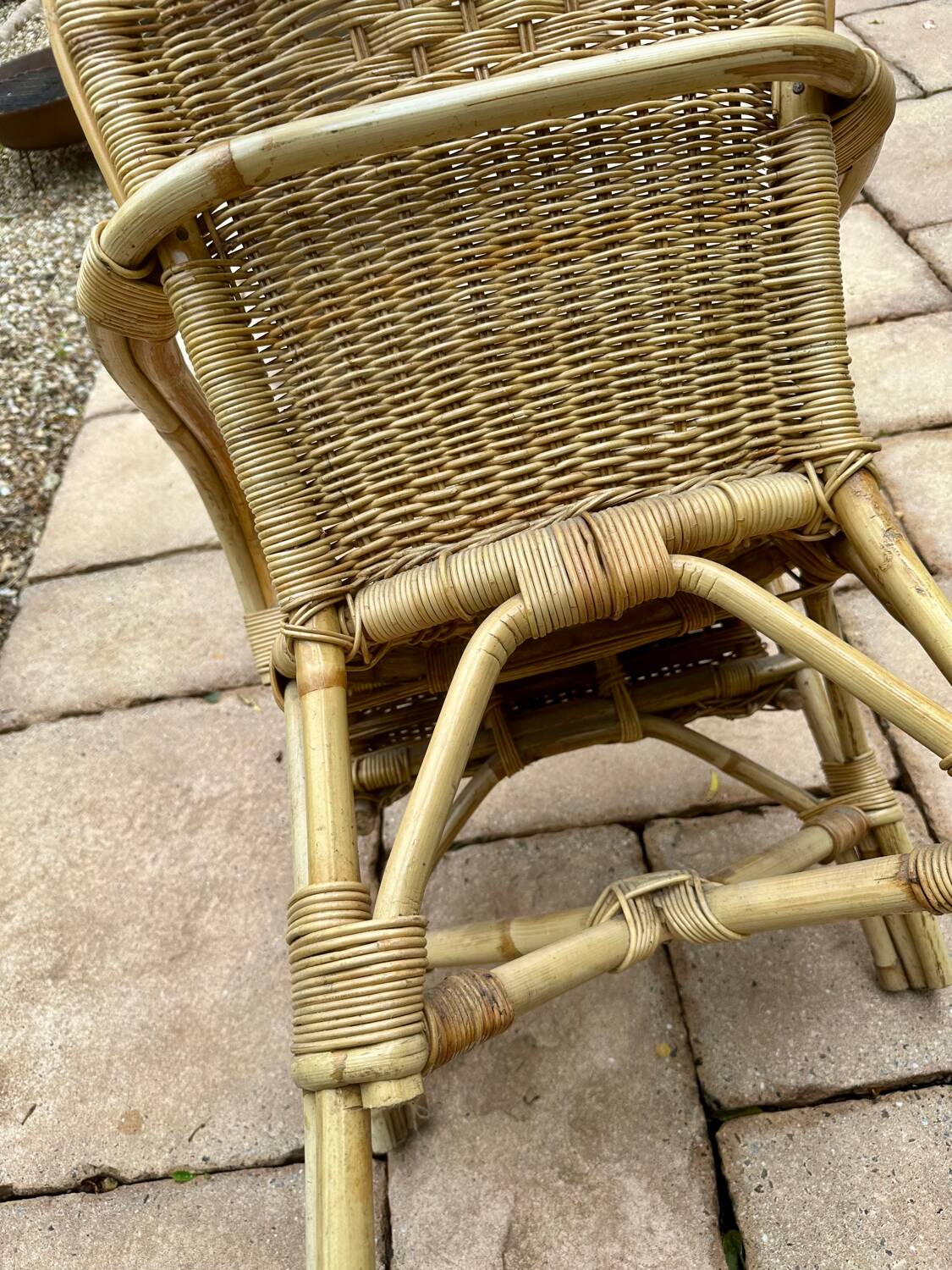 Rattan armchair