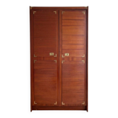 Vintage marine-style wooden wardrobe