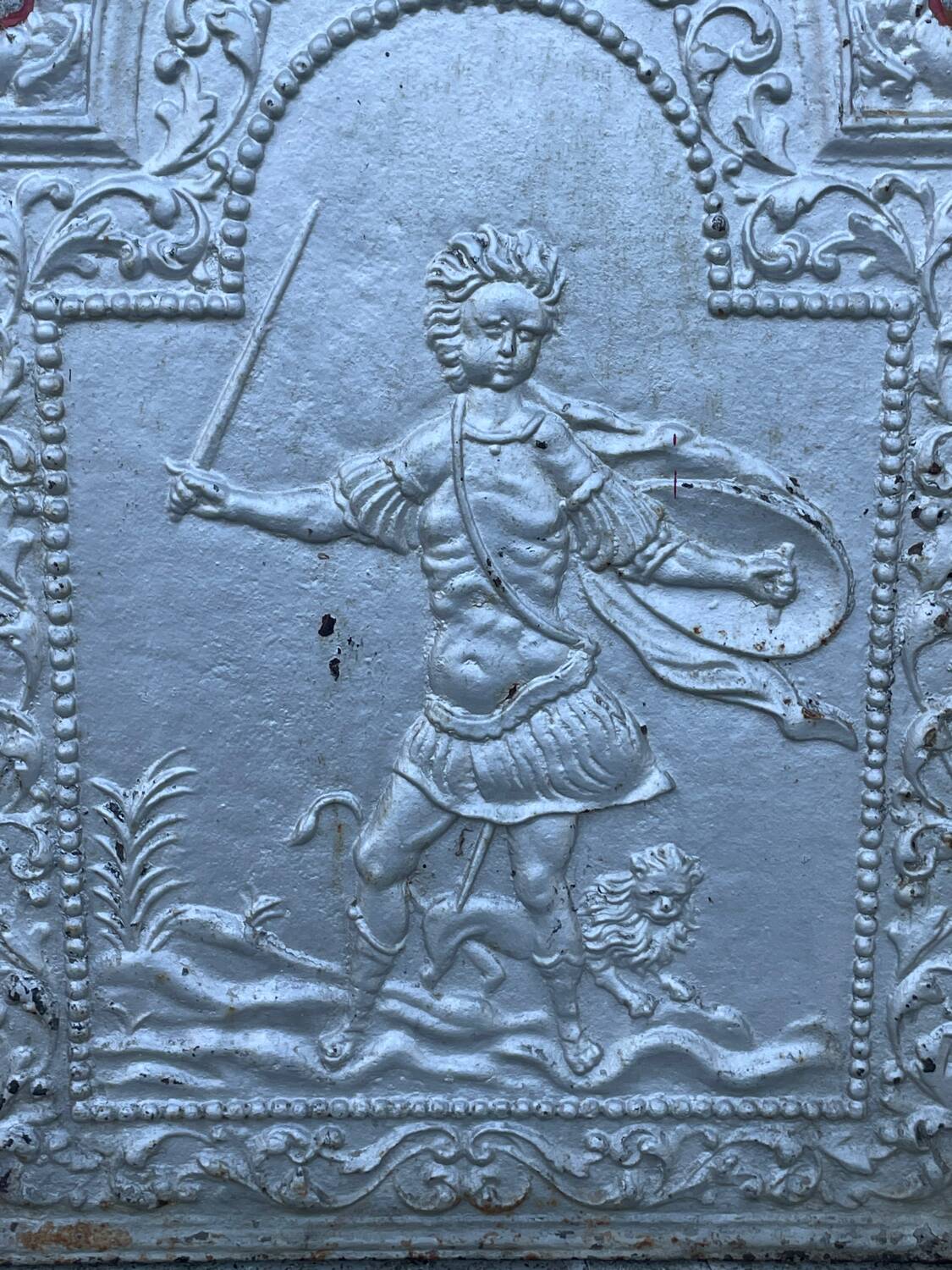 Hercules and the Lion Fireplace Plate