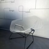 Big Diamond armchair, Harry Bertoia for Knoll International, 1950s-60s, restored
