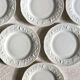 Série de 6 assiettes à dessert en porcelaine de Limoges
