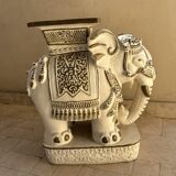 Ceramic elephant stool/stand Hollywood Regency style 1960s