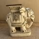 Ceramic elephant stool/stand Hollywood Regency style 1960s